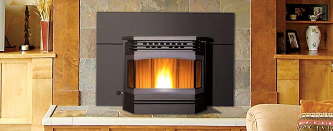 The Meridian Pellet Fireplace Insert